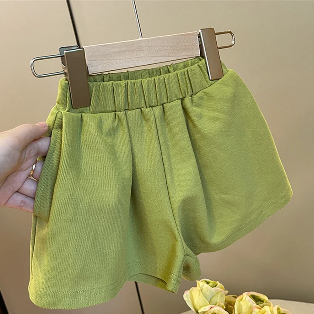 Children's Clothing Sets Korea Short Sleeved Casual Shirt Dress Polo T-shirt+Shorts Sets Sisters Girls Summer Kids Clothes Girls