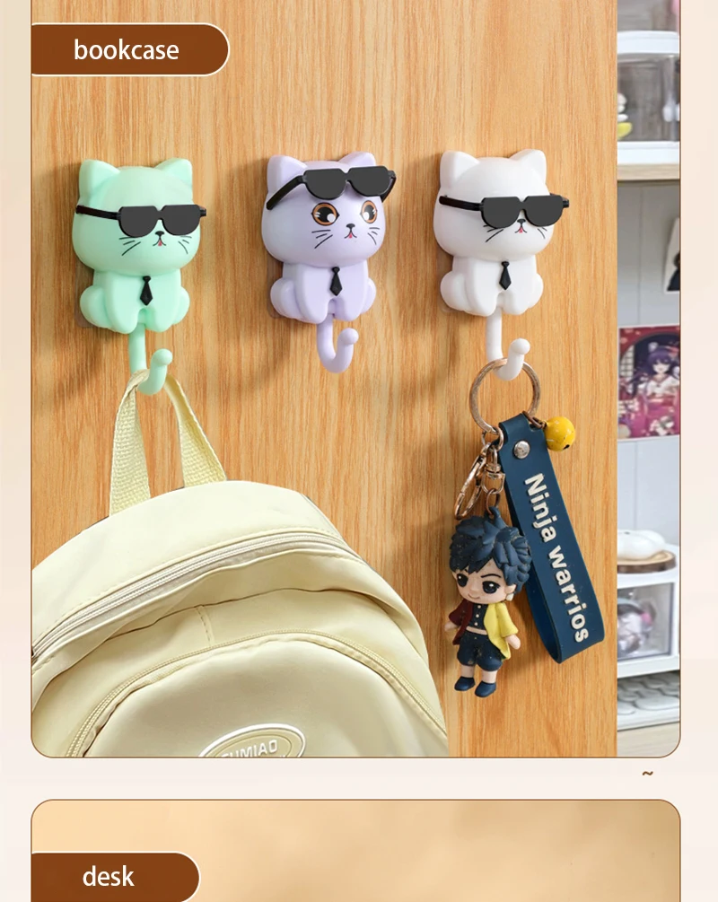 4pcs Kitten Hooks Cartoon Cats Wall Hook Wall Hanging Hanger Rack Key Holder Home Storage Utility Wall Decoration for Clothe Hat 4pcs Kitten Hooks Cartoon Cats Wall Hook Wall Hanging Hanger Rack Key Holder Home Storage Utility Wall Decoration for Clothe Hat