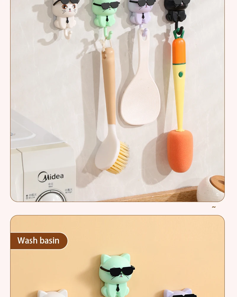 4pcs Kitten Hooks Cartoon Cats Wall Hook Wall Hanging Hanger Rack Key Holder Home Storage Utility Wall Decoration for Clothe Hat 4pcs Kitten Hooks Cartoon Cats Wall Hook Wall Hanging Hanger Rack Key Holder Home Storage Utility Wall Decoration for Clothe Hat