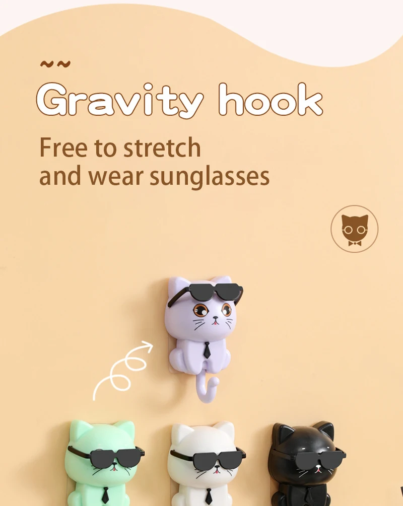 4pcs Kitten Hooks Cartoon Cats Wall Hook Wall Hanging Hanger Rack Key Holder Home Storage Utility Wall Decoration for Clothe Hat 4pcs Kitten Hooks Cartoon Cats Wall Hook Wall Hanging Hanger Rack Key Holder Home Storage Utility Wall Decoration for Clothe Hat
