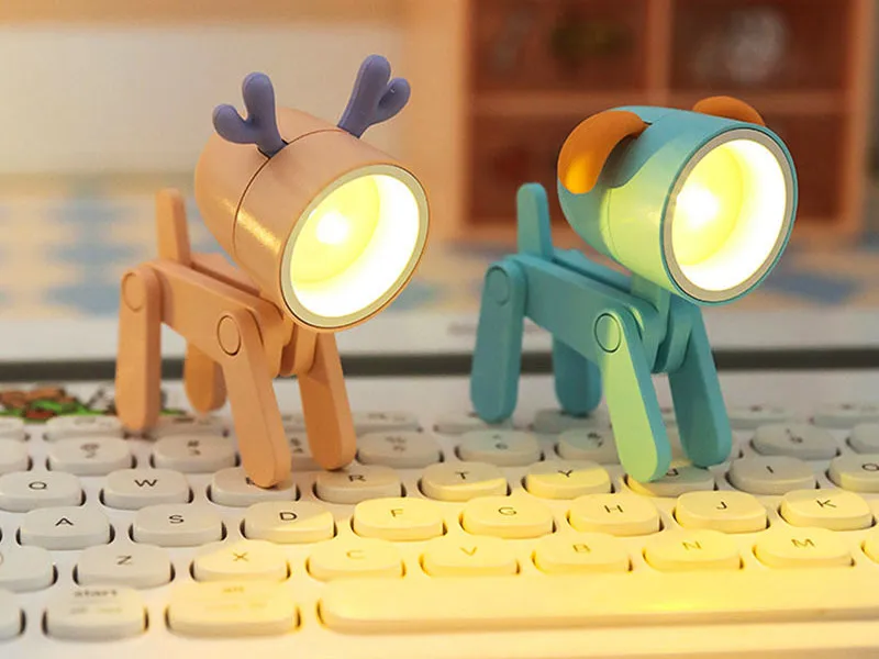 LED Mini Night Light Cute Dog Deer Foldable Desk Lamps Desktop Ornament Book Light Kids Room Bedside Bedroom Decor Holiday Gifts LED Mini Night Light Cute Dog Deer Foldable Desk Lamps Desktop Ornament Book Light Kids Room Bedside Bedroom Decor Holiday Gifts