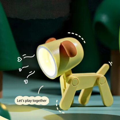 ⁦LED Night Light Mini Folding Desk Lamp Cute Pet Lights Dog Deer Portable Night Light Student Living Room Decor Gift⁩ - الصورة ⁦4⁩