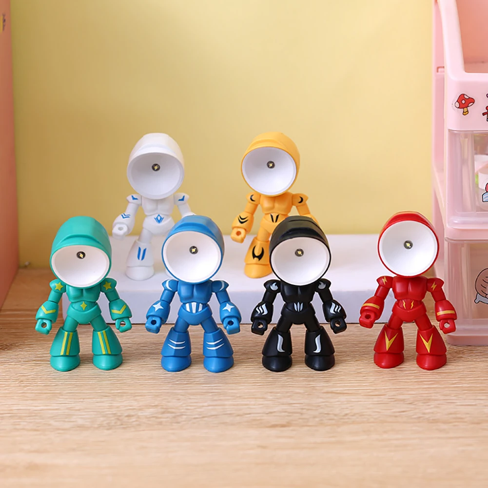 1pc Mini Cute Cartoon Pet Table Lamp Folding Dimmiable Adjustable Angle AAA Battery Powered LED Night Light Eye Protection Lamp