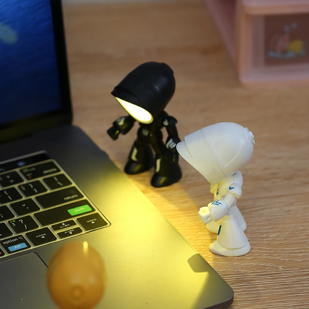 1pc Mini Cute Cartoon Pet Table Lamp Folding Dimmiable Adjustable Angle AAA Battery Powered LED Night Light Eye Protection Lamp