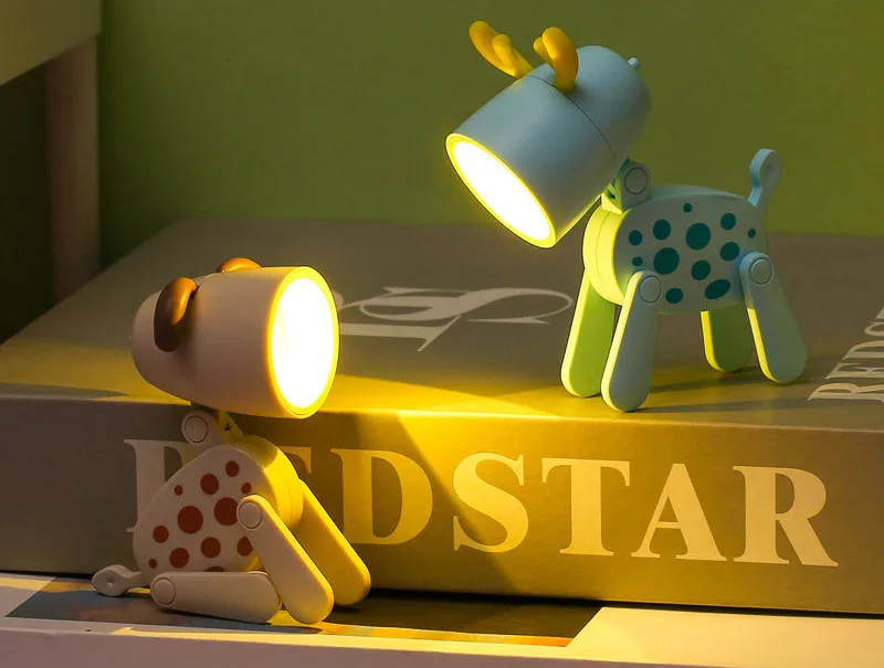 Mini LED Night Light Cute Cartoon Desk Lamp Puppy Deer Desktop Ornament Bedroom Table Lights Children Holiday Gifts Mini LED Night Light Cute Cartoon Desk Lamp Puppy Deer Desktop Ornament Bedroom Table Lights Children Holiday Gifts