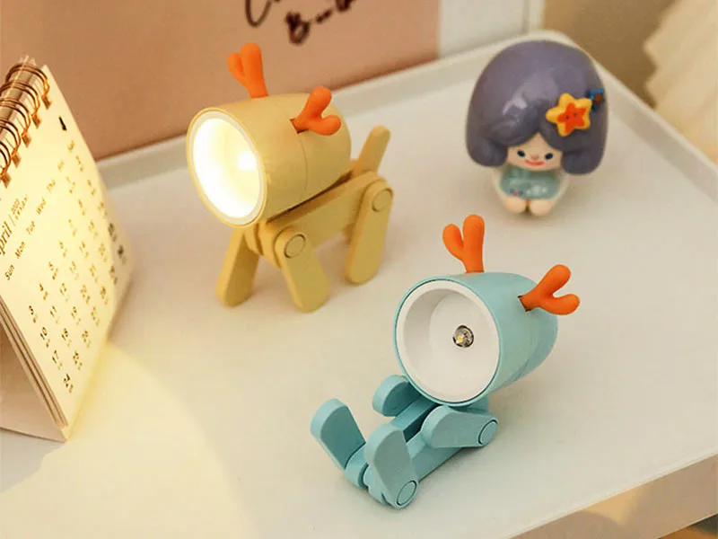 Mini LED Night Light Cute Cartoon Desk Lamp Puppy Deer Desktop Ornament Bedroom Table Lights Children Holiday Gifts Mini LED Night Light Cute Cartoon Desk Lamp Puppy Deer Desktop Ornament Bedroom Table Lights Children Holiday Gifts