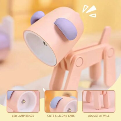 LED Night Light Mini Folding Desk Lamp Cute Pet Lights Dog Puppy Portable Night Light Student Living Room Decor Gift - Image 5