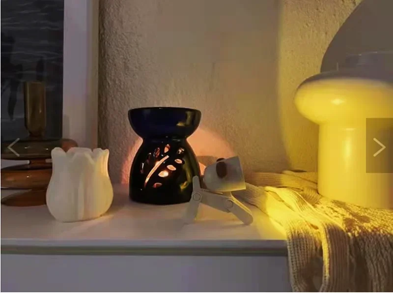 LED Night Light Mini Folding Desk Lamp Cute Pet Lights Dog Puppy Portable Night Light Student Living Room Decor Gift