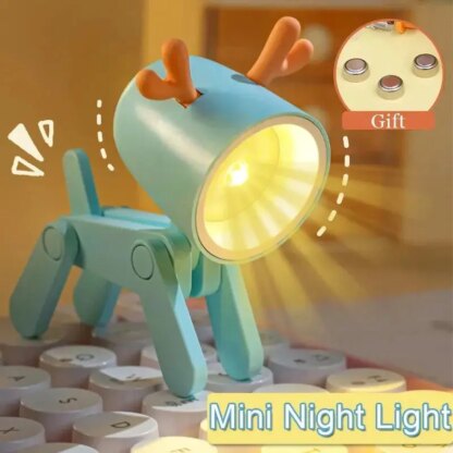 LED Night Light Mini Folding Desk Lamp Cute Pet Lights Dog Puppy Portable Night Light Student Living Room Decor Gift - Image 4