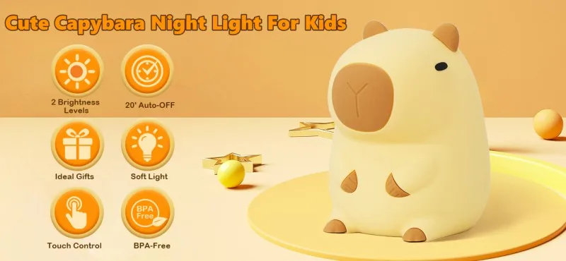 LED Mini Night Light Cute Dog Deer Foldable Desk Lamps Desktop Ornament Book Light Kids Room Bedside Bedroom Decor Holiday Gifts