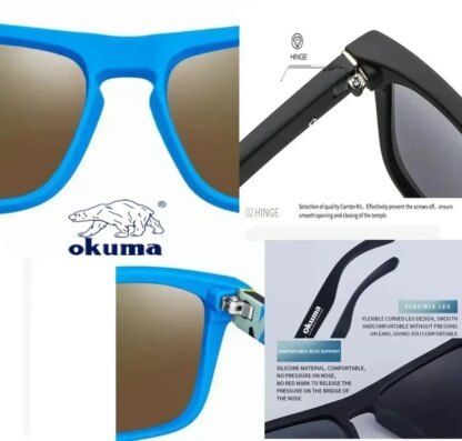 Okuma polarized sunglasses UV400 for men and women outdoor hunting, fishing, driving bicycles, sunglasses optional box - Image 5