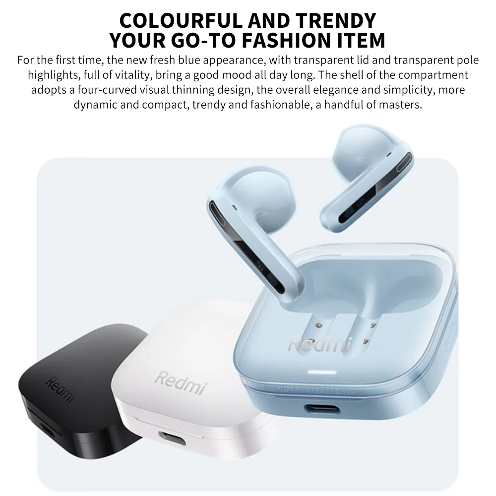 New Xiaomi Redmi Buds 6 Vitality Edition Bluetooth 5.4 Noise Reduction Earphone 30H Battery Life 5 Tuning Modes Wireless Headset