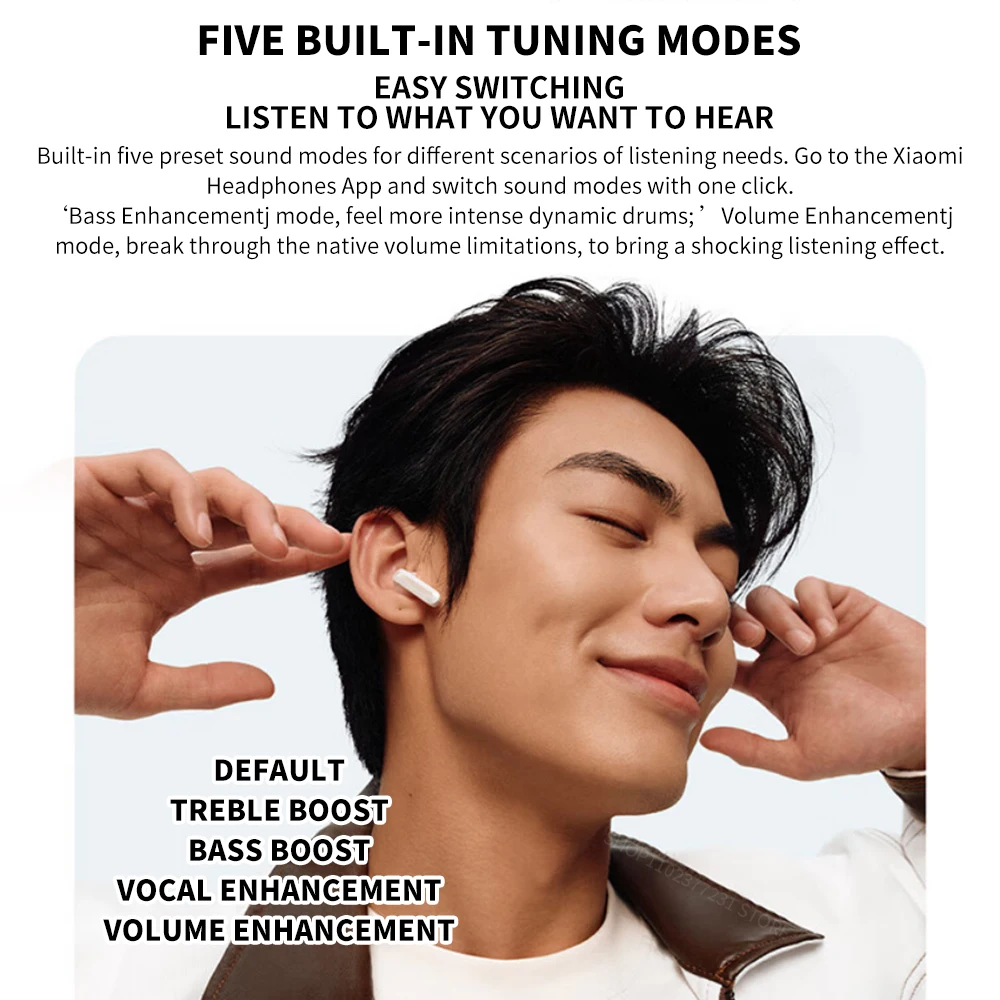 New Xiaomi Redmi Buds 6 Vitality Edition Bluetooth 5.4 Noise Reduction Earphone 30H Battery Life 5 Tuning Modes Wireless Headset