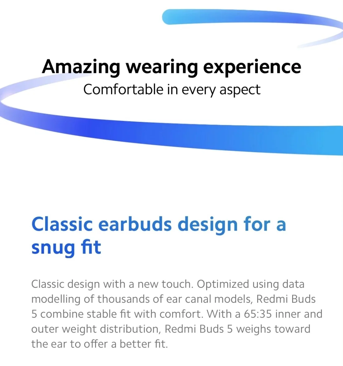 Xiaomi Redmi Buds 5 Earphone 46dB Active Noise Cancellation Bluetooth 5.3 TWS ANC Headset 40h Long Battery Life Touch Control