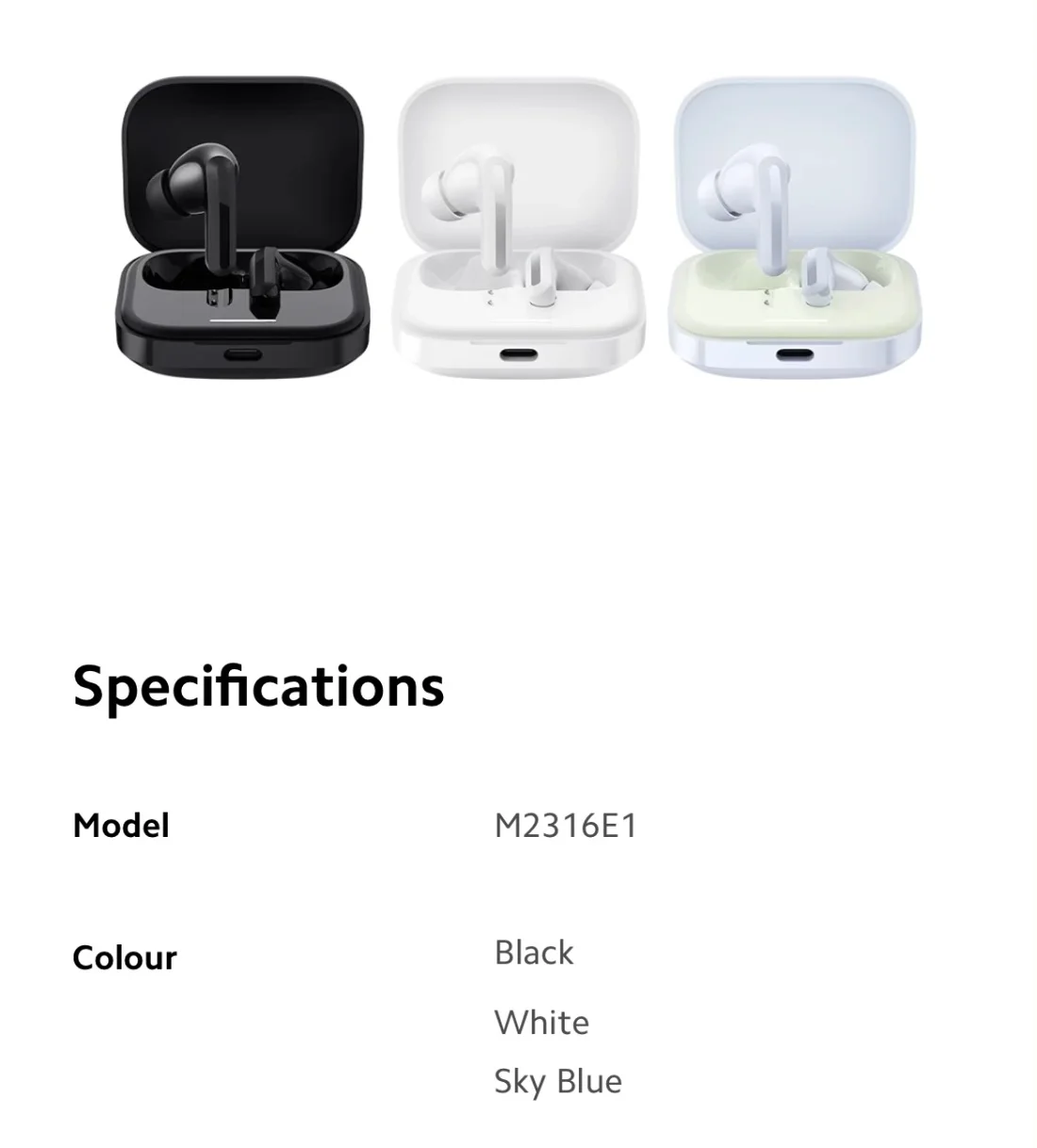 Xiaomi Redmi Buds 5 Earphone 46dB Active Noise Cancellation Bluetooth 5.3 TWS ANC Headset 40h Long Battery Life Touch Control
