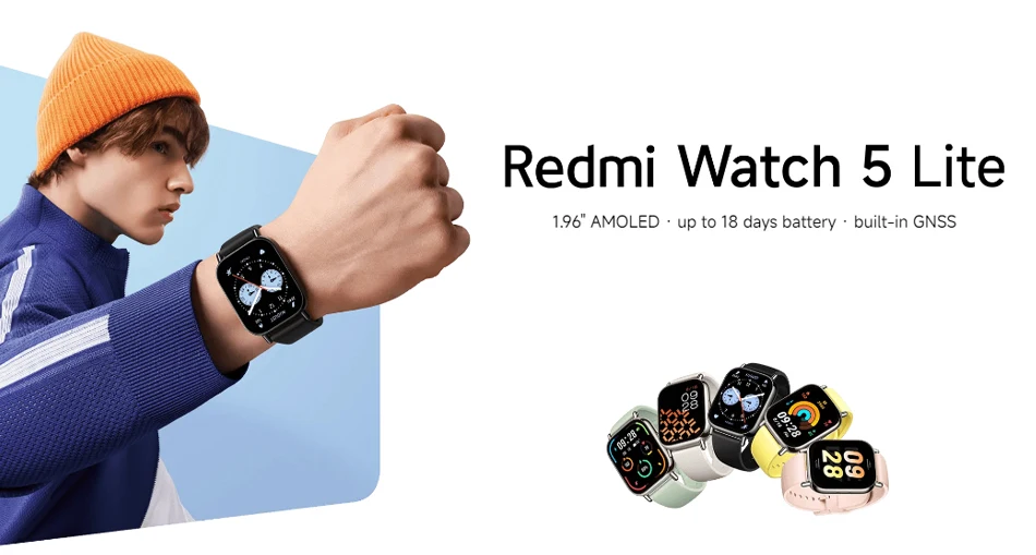 Xiaomi Redmi Watch 5 Lite Global Version 1.96'' AMOLED Screen Mi Smartwatch Bluetooth Calling GNSS 150+ Sport Modes  5ATM