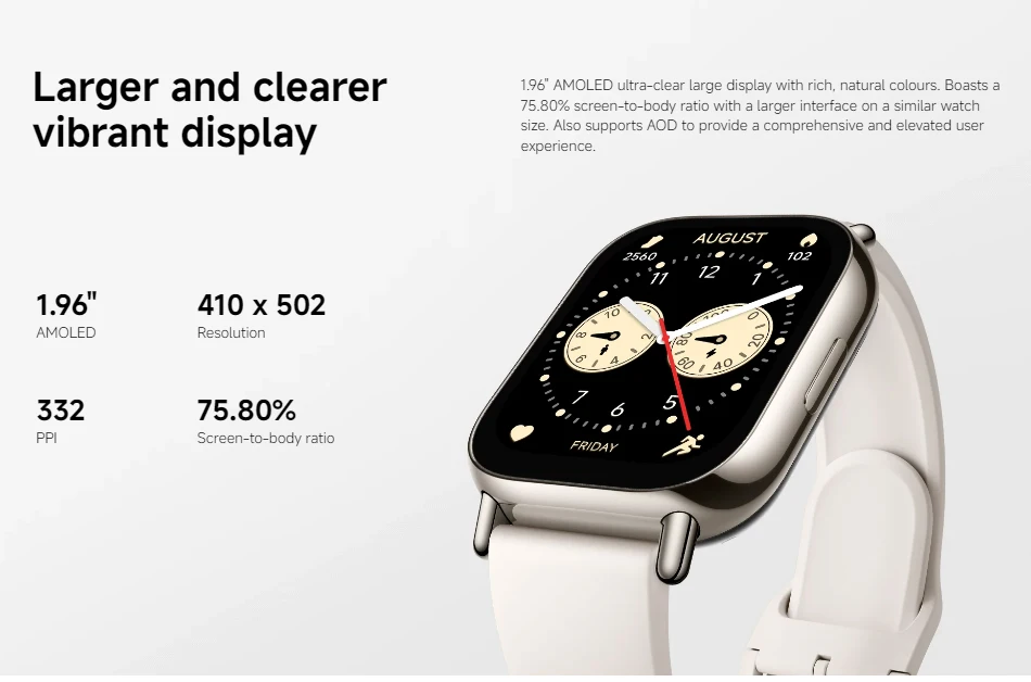 Xiaomi Redmi Watch 5 Lite Global Version 1.96'' AMOLED Screen Mi Smartwatch Bluetooth Calling GNSS 150+ Sport Modes  5ATM
