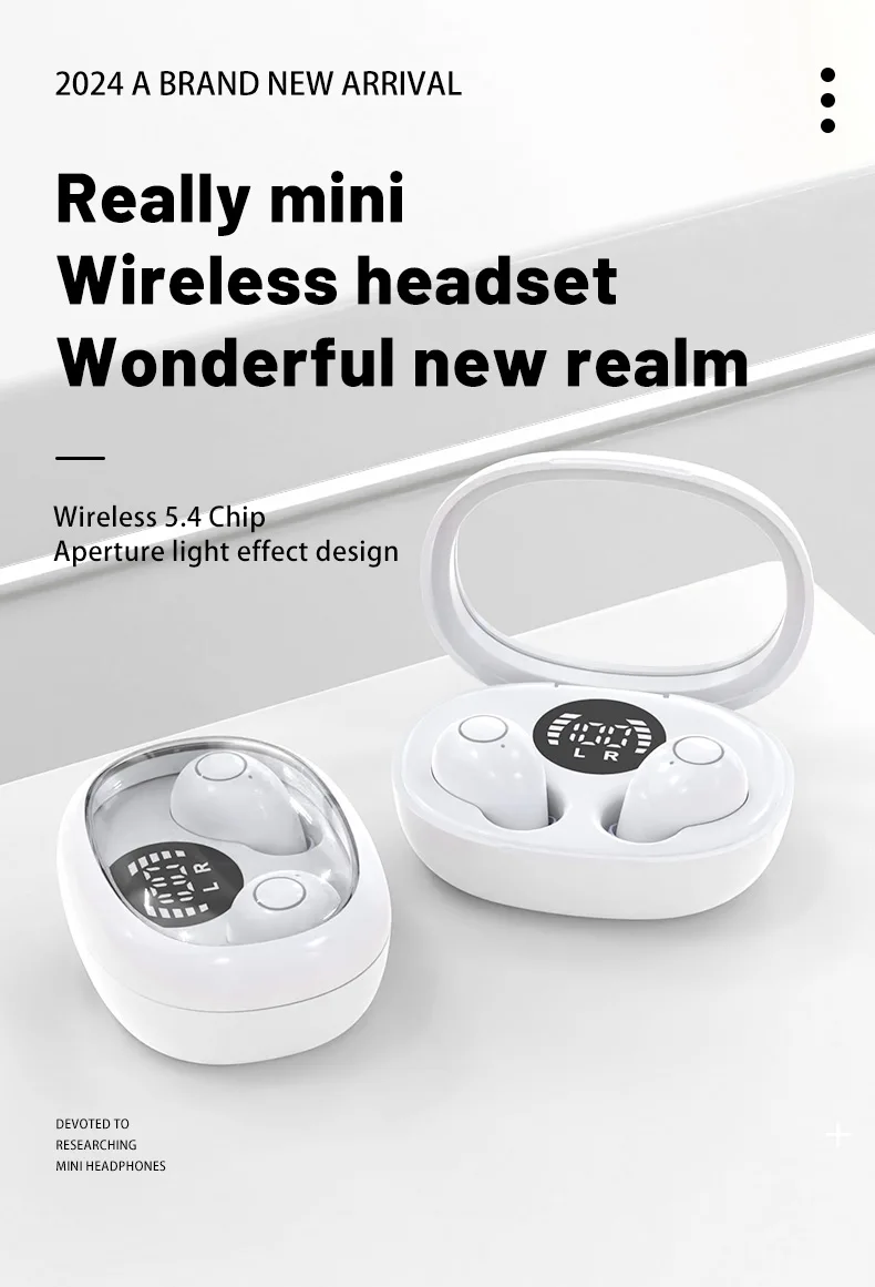SK32 Mini Sleeping 5.4 Bluetooth Earphone Wireless Headphones Sport Running Invisible Earbuds HIFI Bass For Xiaomi Redmi Headset