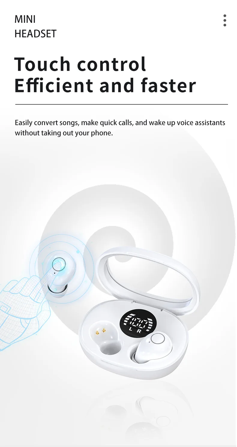 SK32 Mini Sleeping 5.4 Bluetooth Earphone Wireless Headphones Sport Running Invisible Earbuds HIFI Bass For Xiaomi Redmi Headset