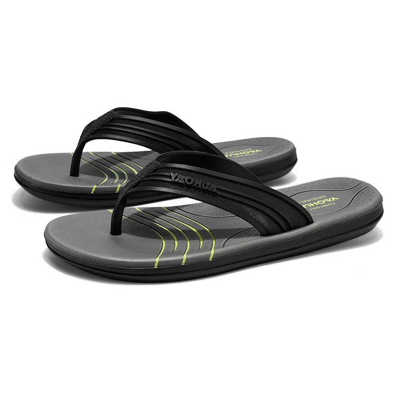YRZL Summer Flip Flops Men Non Slip Beach Sandals Lightweight Slides Shoes Comfortable Outdoor Pool Slippers Mens Sport Sandals