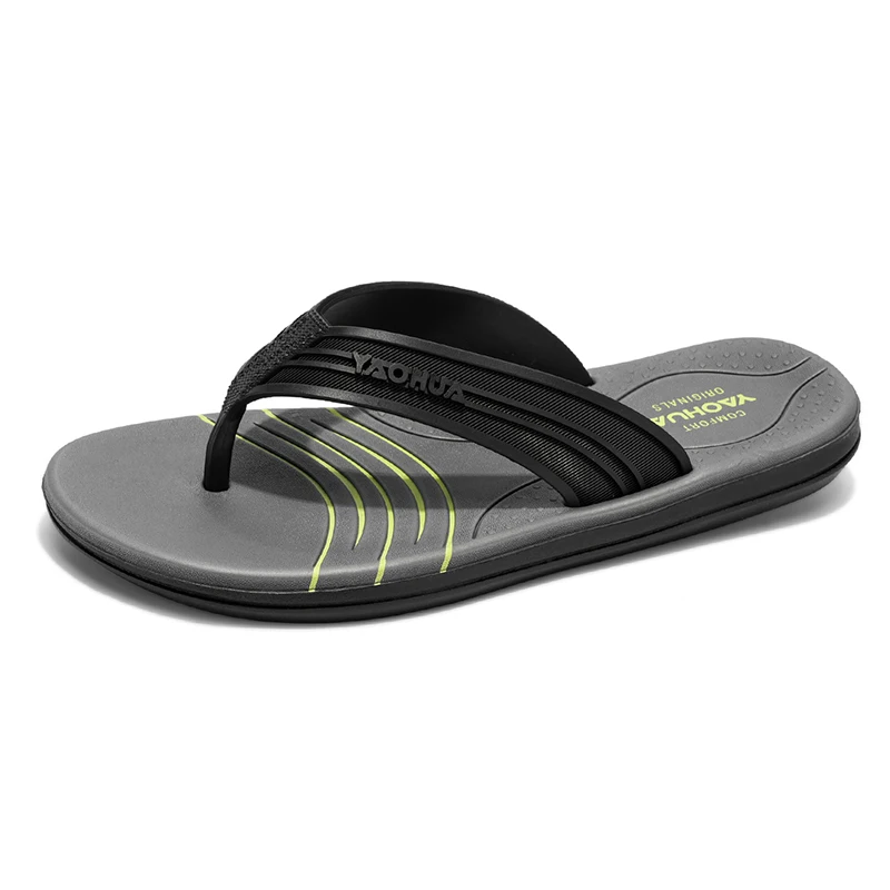 YRZL Summer Flip Flops Men Non Slip Beach Sandals Lightweight Slides Shoes Comfortable Outdoor Pool Slippers Mens Sport Sandals