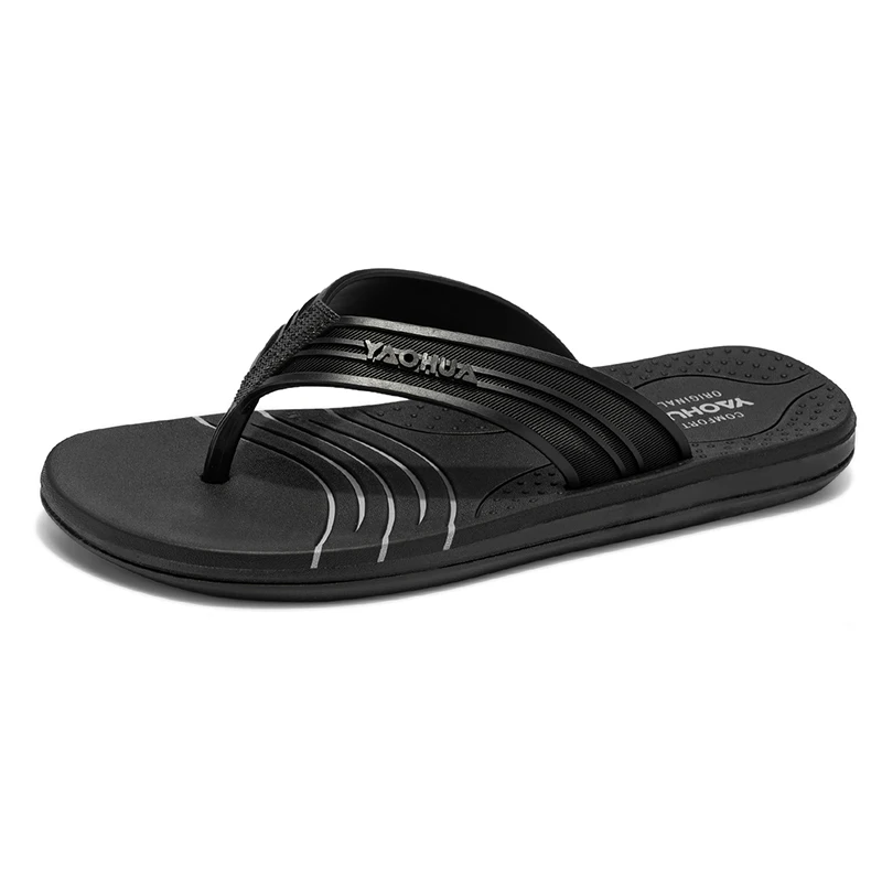 YRZL Summer Flip Flops Men Non Slip Beach Sandals Lightweight Slides Shoes Comfortable Outdoor Pool Slippers Mens Sport Sandals