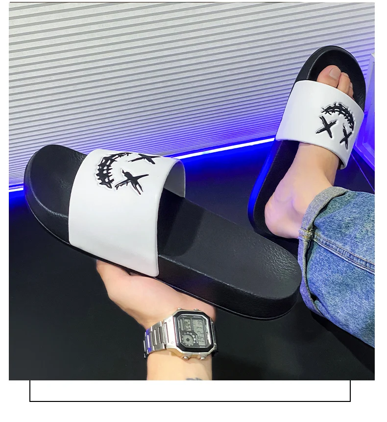 Summer Men's Indoor Home Non-slip Casual Slippers Male Soft Comfortable Bath Slippers Outdoor EVA Sandalias Beach Garden Sandals