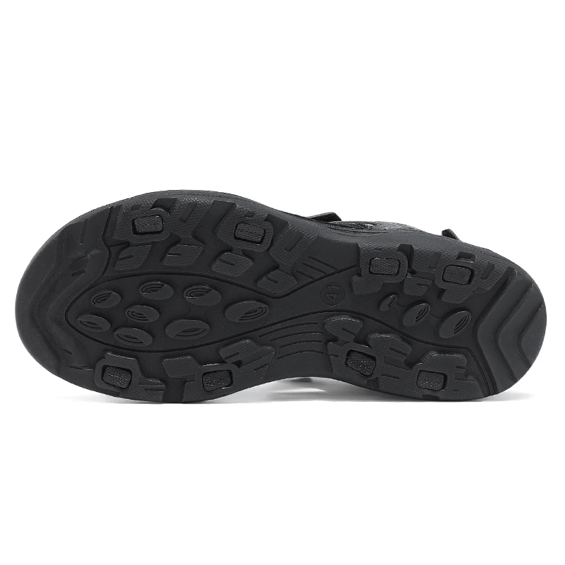 Summer Outdoor Men's Sandals Casual Anti-Slip Thick Bottom Soft Hiking Beach Flat Shoes TPR Outsole for Men Sport Running Sandal