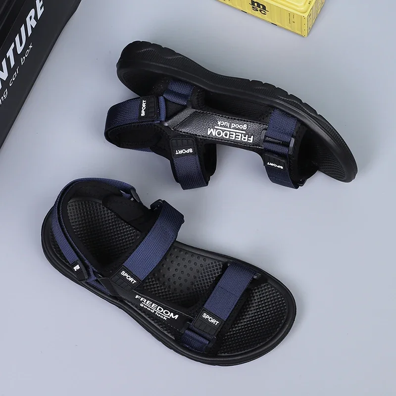 Summer Men Sandals New Breathable Casual Shoes Outdoor Concise Lightweight Beach Shoes Soft Sport Slippers Male Plus Size 38-47