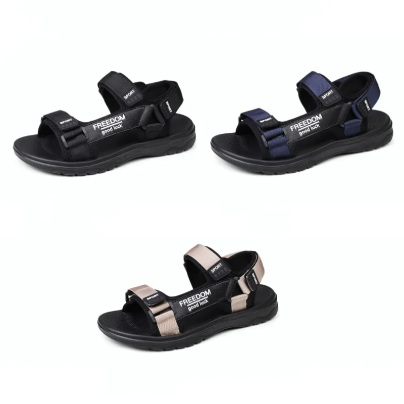 Summer Men Sandals New Breathable Casual Shoes Outdoor Concise Lightweight Beach Shoes Soft Sport Slippers Male Plus Size 38-47