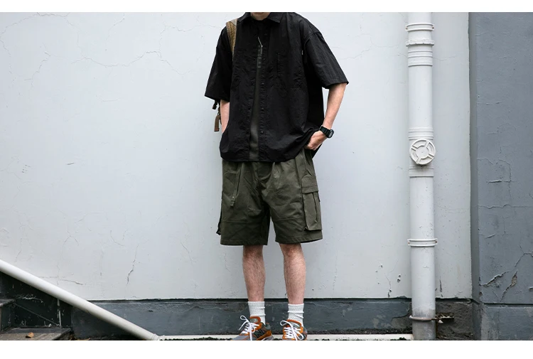 Japanese Vintage Men Summer Cargo Shirt Quick Dry Lightweight Loose Fit Button Down Casual Oversized Short Sleeve Thin Coat Japanese Vintage Men Summer Cargo Shirt Quick Dry Lightweight Loose Fit Button Down Casual Oversized Short Sleeve Thin Coat