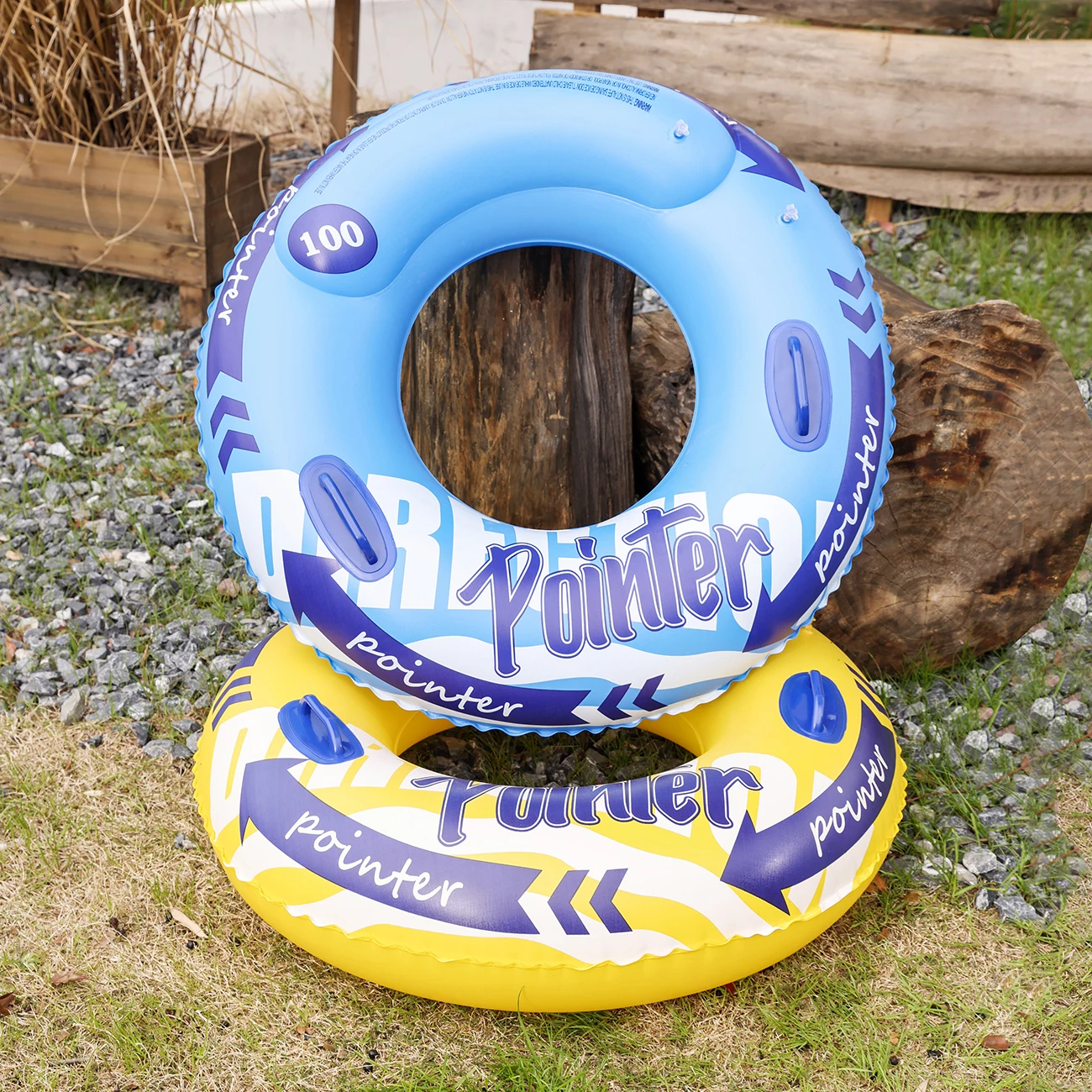 Double Balloon Inflatable Swimming Ring，Beach toys Pool Floaties for Adults,Swim Inner Tube for Pool