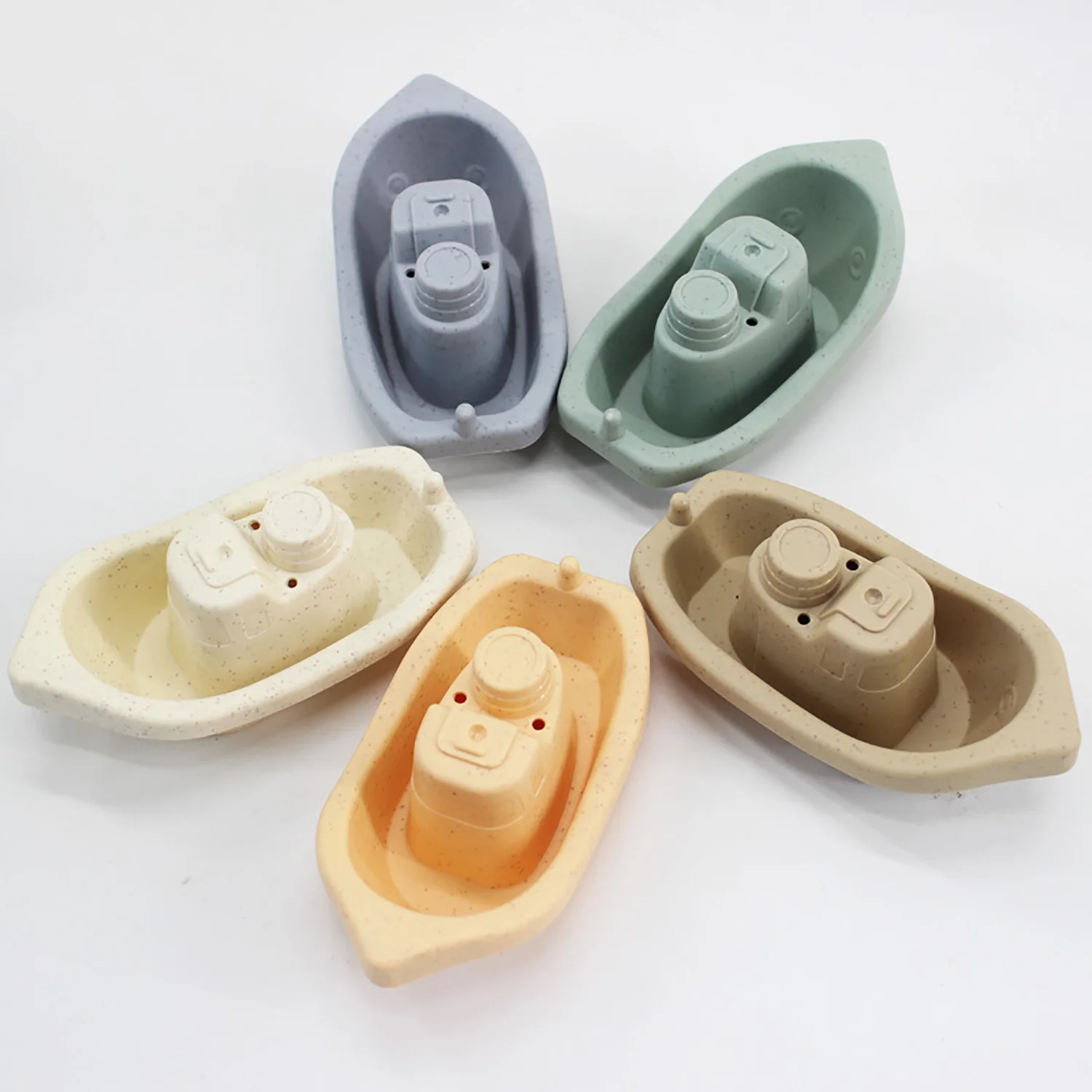 Bathroom Stacking Boat Toys Playing in Water Stacking Cups Parent Child Interaction Early Education Cognition Stacking Music
