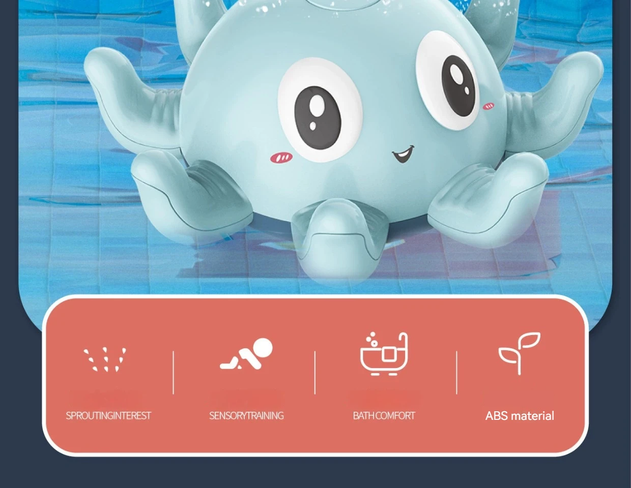Electric Octopus Bath Toy with LED Lights & Music - Auto Water Sprinkler, BPA-Free Baby Bath Time Toy for Toddlers (Pool Gift)