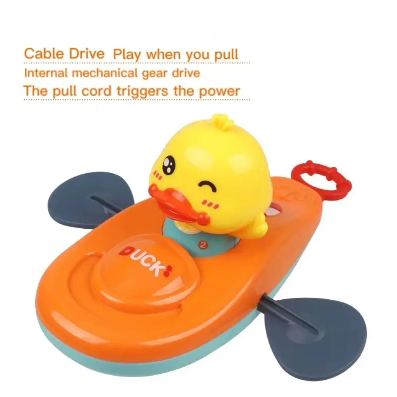 1 Pc Little Yellow Duck Kayak Toy Swimming Pool Bathroom Toy Classic Water Toy Cute Bath Toys Cartoon  Little Yellow Duck Boatin
