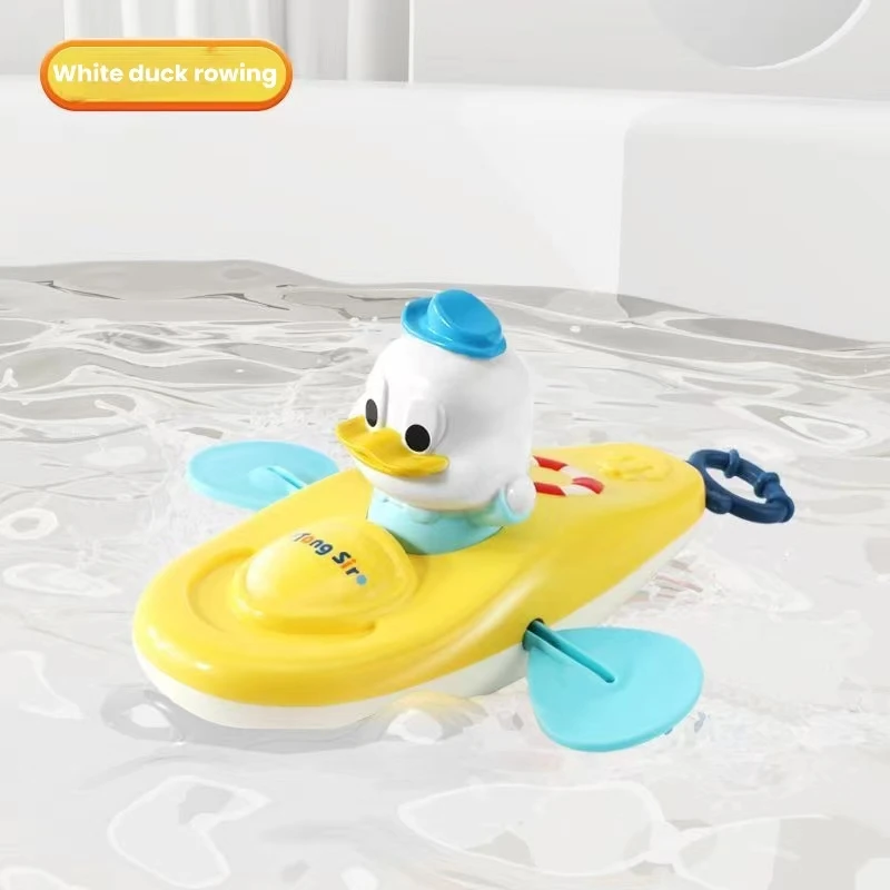 1 Pc Little Yellow Duck Kayak Toy Swimming Pool Bathroom Toy Classic Water Toy Cute Bath Toys Cartoon  Little Yellow Duck Boatin