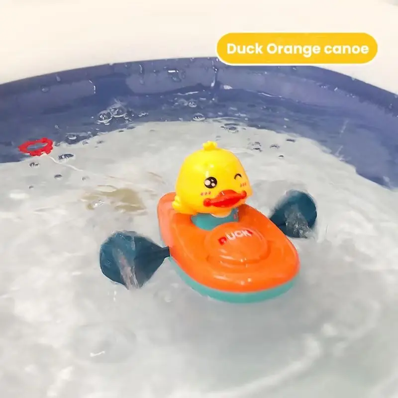 1 Pc Little Yellow Duck Kayak Toy Swimming Pool Bathroom Toy Classic Water Toy Cute Bath Toys Cartoon  Little Yellow Duck Boatin