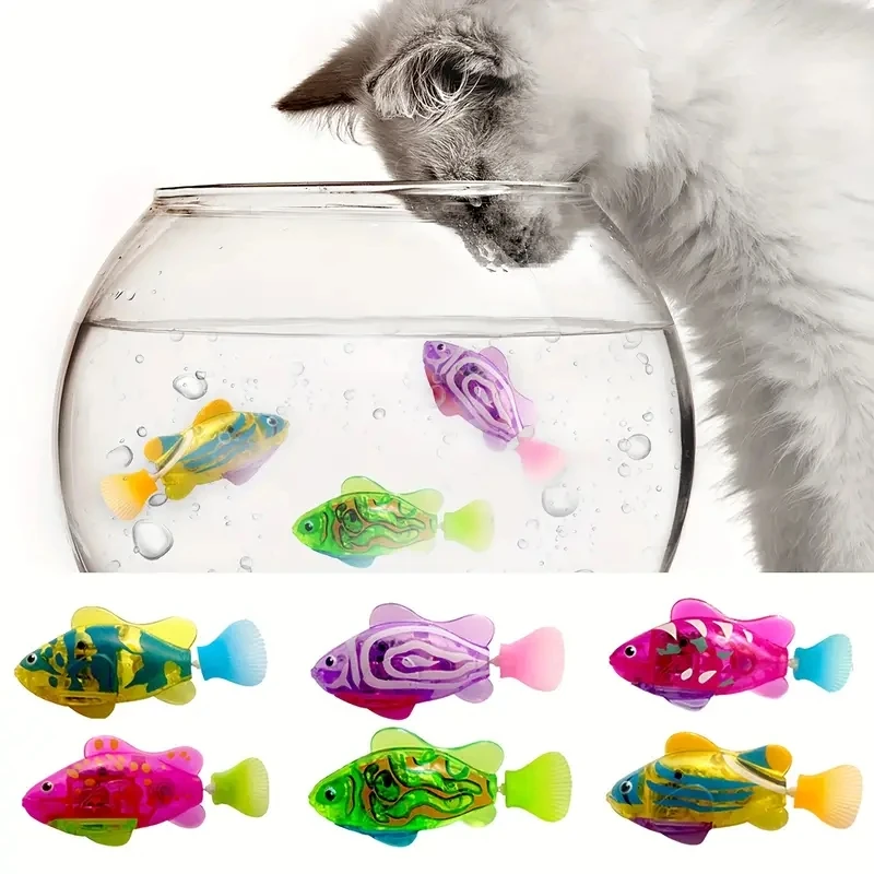 Baby Shower Luminous Induction Electric Fish Playing in Water Toy, Simulated Electronic Fish for Luminous Swimming