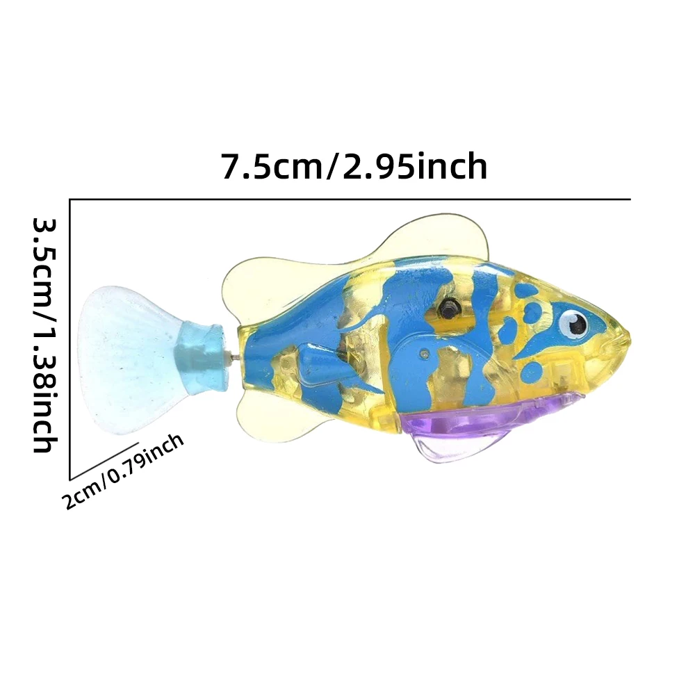 Baby Shower Luminous Induction Electric Fish Playing in Water Toy, Simulated Electronic Fish for Luminous Swimming