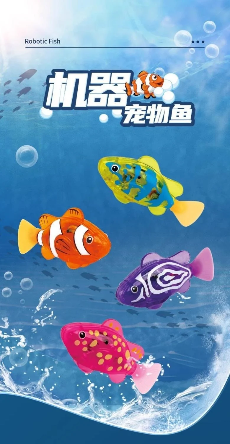 Electronic Pet Sensing Light Shower Interactive Swimming Water Fish Children's Toy Holiday Gift