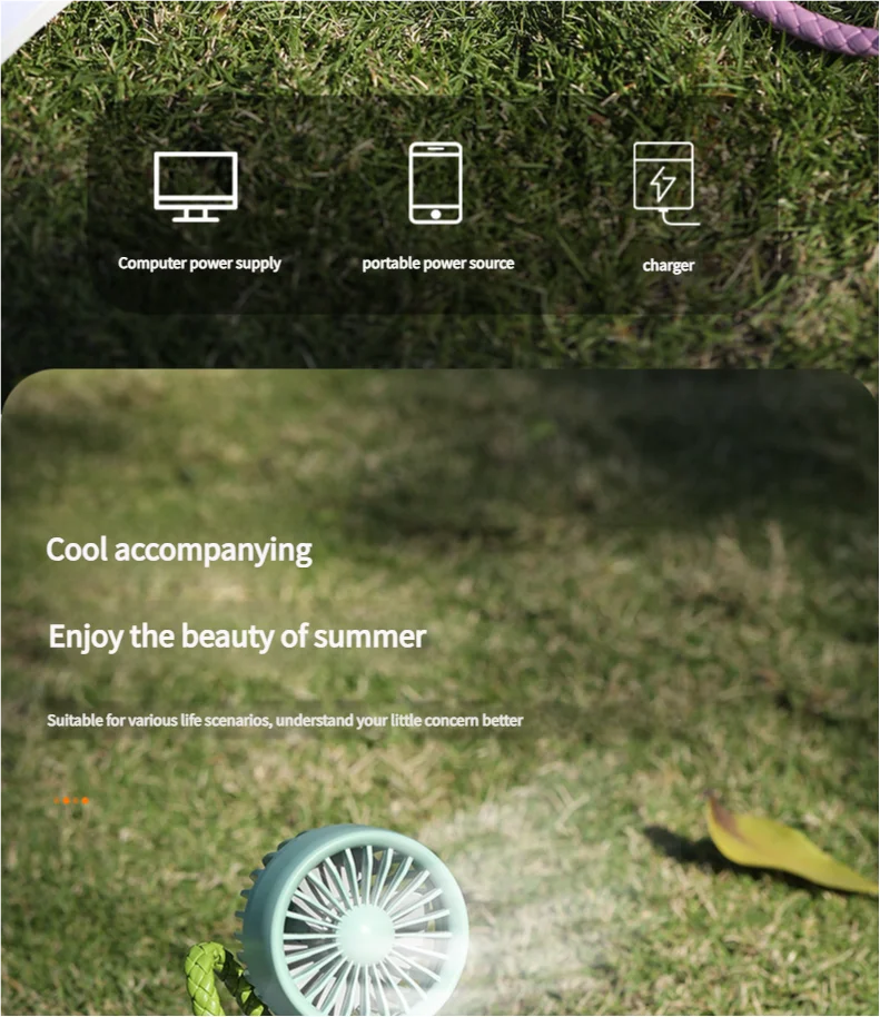 MEET SUN Portable Handheld Fan Small Cooling Fan USB Eyelash Eyelash Mute Cooler Handheld Fan Mini USB Rechargeable Desk