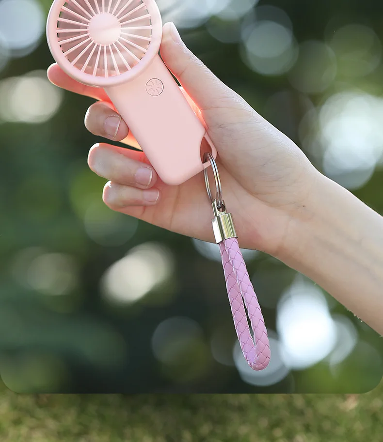 MEET SUN Portable Handheld Fan Small Cooling Fan USB Eyelash Eyelash Mute Cooler Handheld Fan Mini USB Rechargeable Desk