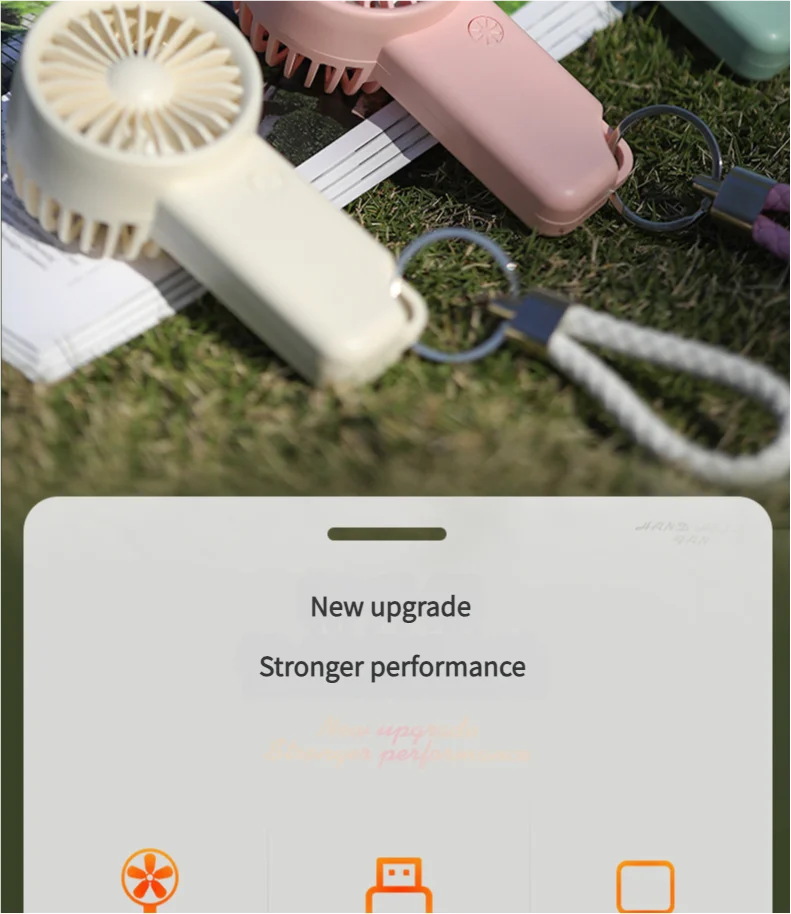 MEET SUN Portable Handheld Fan Small Cooling Fan USB Eyelash Eyelash Mute Cooler Handheld Fan Mini USB Rechargeable Desk