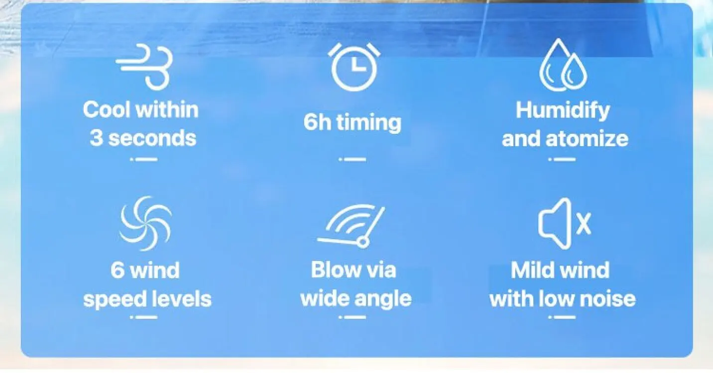 Home dormitory desktop timer air conditioning fan electric fan humidification electric fan table fan