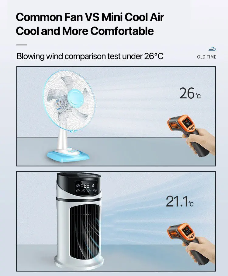 Home dormitory desktop timer air conditioning fan electric fan humidification electric fan table fan