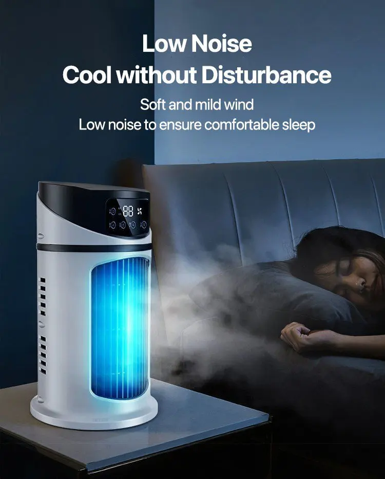 Home dormitory desktop timer air conditioning fan electric fan humidification electric fan table fan
