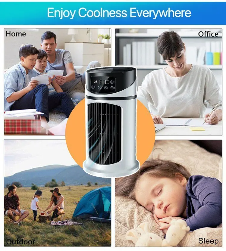Home dormitory desktop timer air conditioning fan electric fan humidification electric fan table fan