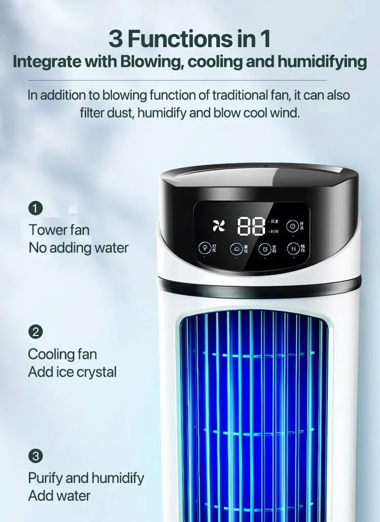 Home dormitory desktop timer air conditioning fan electric fan humidification electric fan table fan