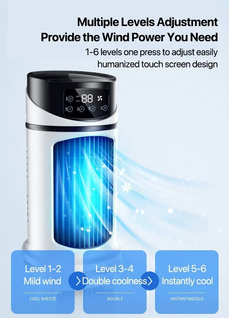 Home dormitory desktop timer air conditioning fan electric fan humidification electric fan table fan