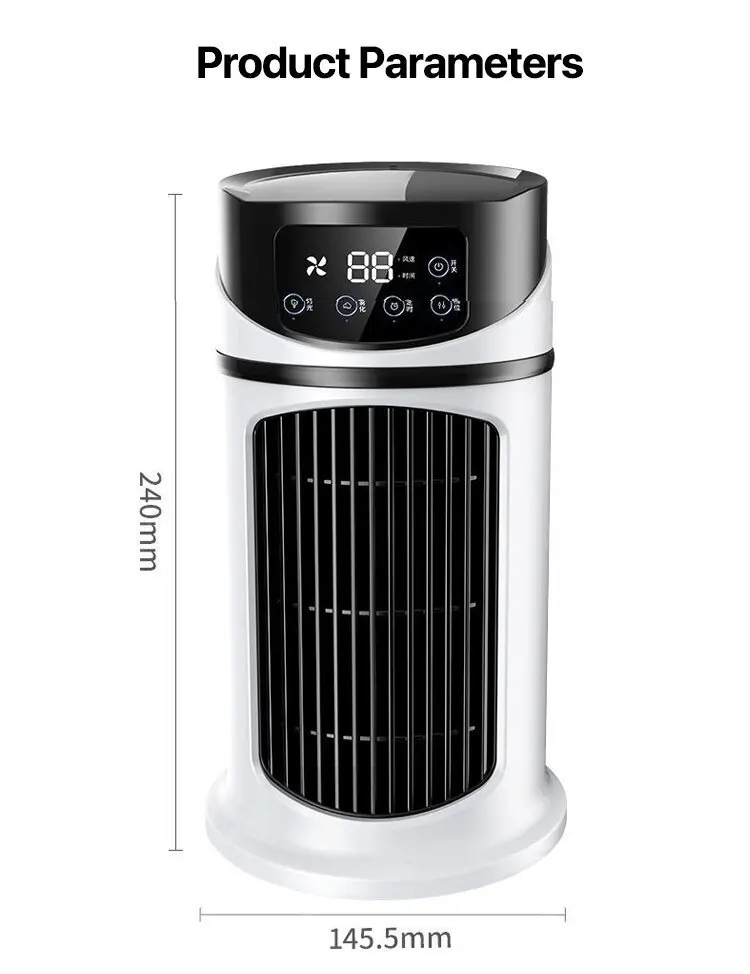 Home dormitory desktop timer air conditioning fan electric fan humidification electric fan table fan